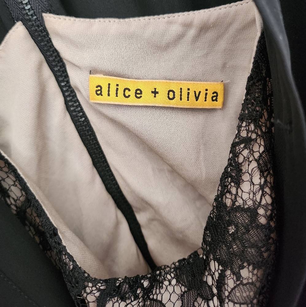Alice + Olivia Raquel Lace Floral Button Down Silk Dress - Picture 12 of 12